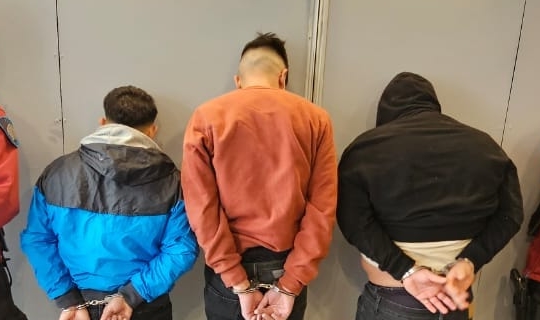 Tres ladrones detenidos in fraganti