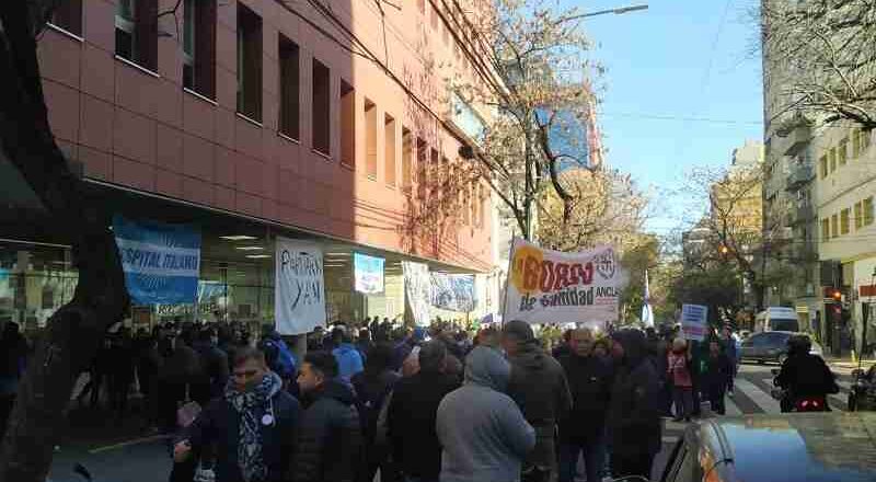 Protesta de trabajadores de la salud