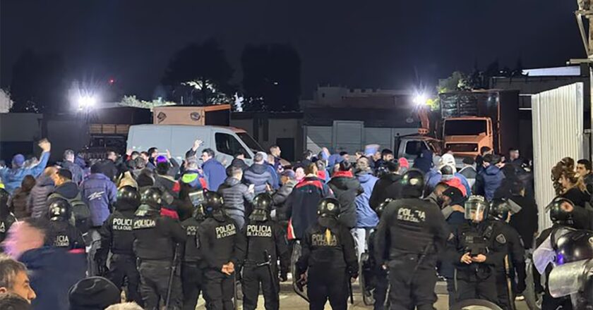 Marcha azulgrana en Boedo