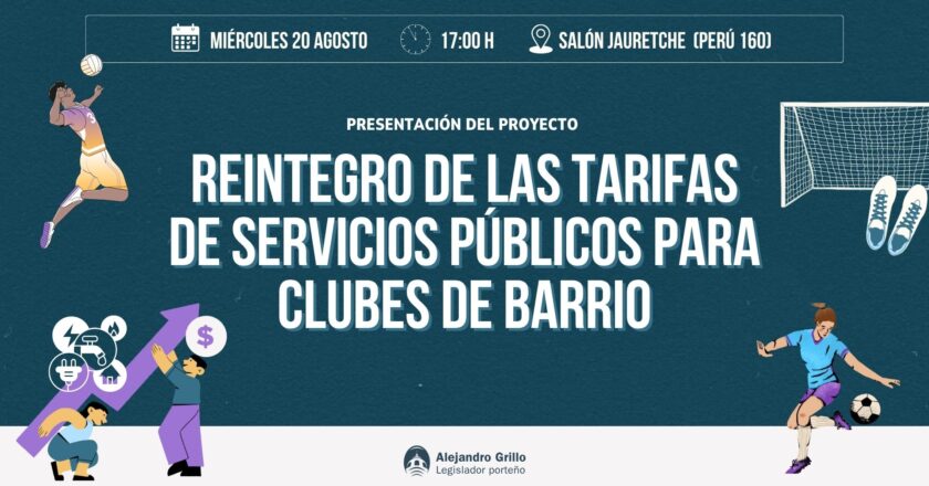 Apoyo estatal para clubes de barrio frente a subas de tarifas